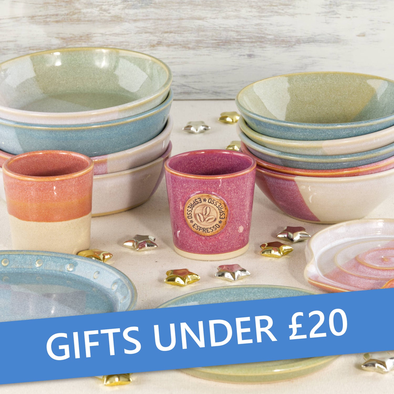 Examples of British pottery gifts under £20