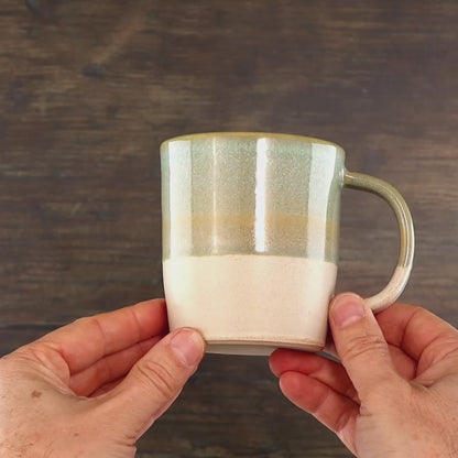 Pale Green & Sand Mug – Two-Tone