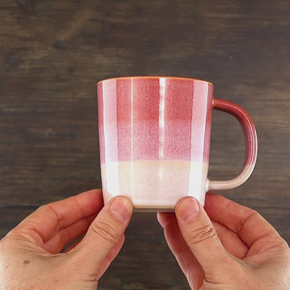 Coral & White Mug – Two-Tone
