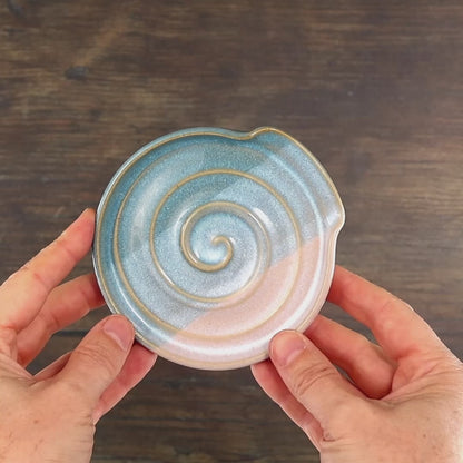 Coastal Blue & White Spiral Spoon Rest