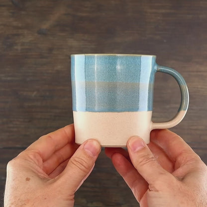 Coastal Blue & Sand Mug – Two-Tone