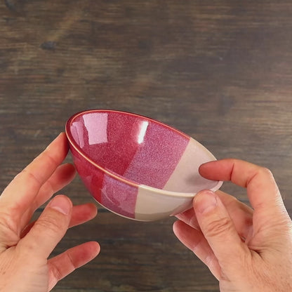 Small Crimson & White Bowl