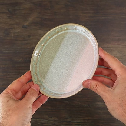 Pale Green & White Small Plate