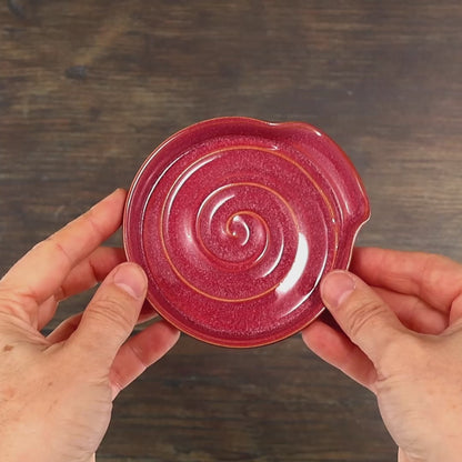 Crimson Spiral Spoon Rest