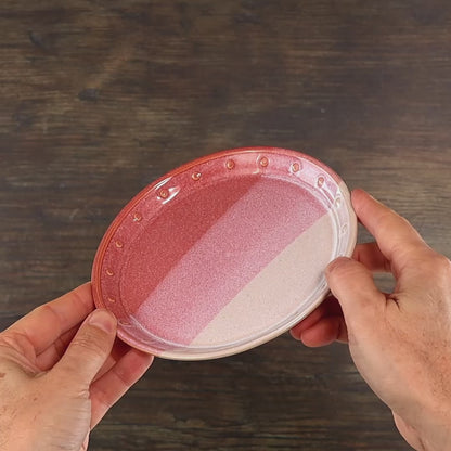 Coral & White Small Plate