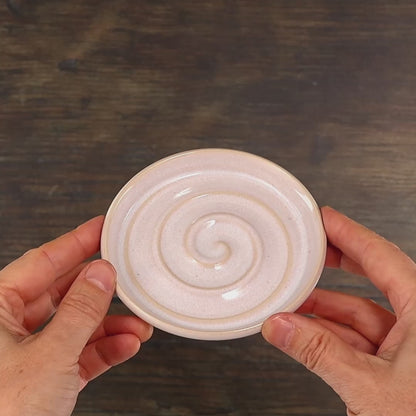 White Spiral Soap Dish
