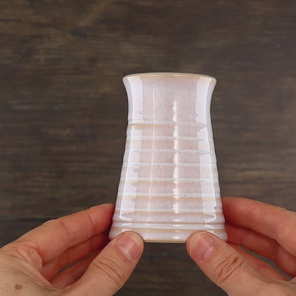 White Bud Vase - Ribbed