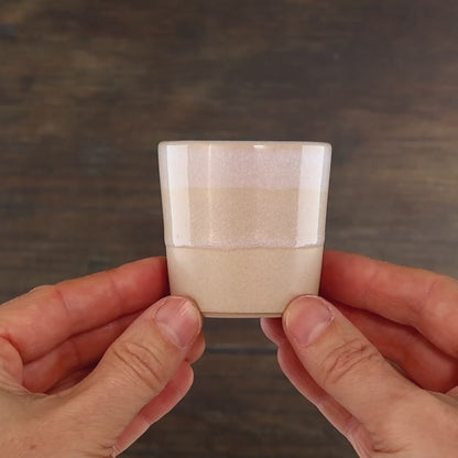 White & Sand Espresso Cup – Two-Tone