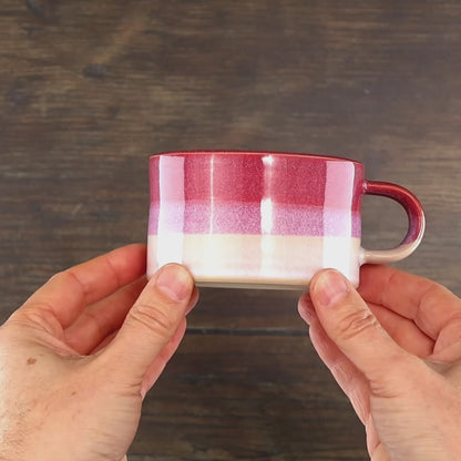 Crimson and White Cappuccino Cup
