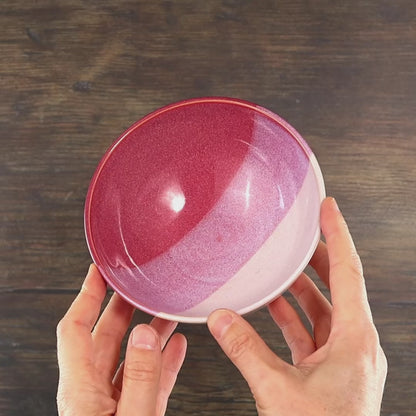 Medium Crimson & White Bowl