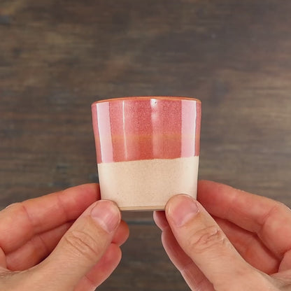 Coral & Sand Espresso Cup – Two-Tone