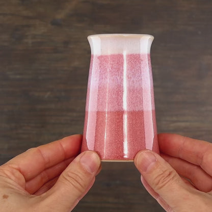 Coral & White Bud Vase - Double-Dipped