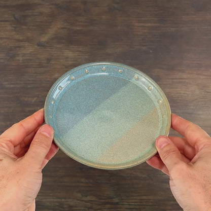 Coastal Blue & Pale Green Small Plate